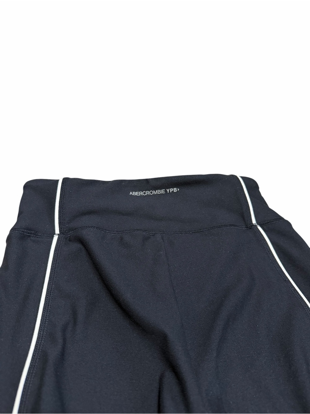 Abercrombie Kids Girls YPB Black Flare Leggings White Piping Size 13/14 - Picture 4 of 5